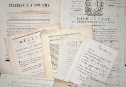 Ensemble de documents XVIIIe-XIXe sur la Meuse.