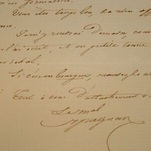 Le maréchal Magnan accepte une invitation.