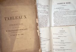 3 catalogues XIXe d'expositions et collections de peintures.