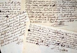 Ensemble de quittance du XVIIe pour le Jeu de Mail.