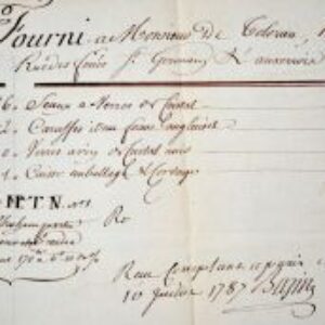 Facture du XVIIIe d'un important service en cristal.