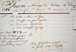 Facture du XVIIIe d'un important service en cristal.