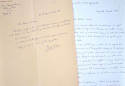 Roger Ikor candidate pour entrer à l'Académie Française auprès de Félicien Marceau.