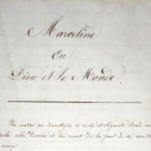 Manuscrit d'une version inédite de Marceline, d'Élisa Mercoeur.
