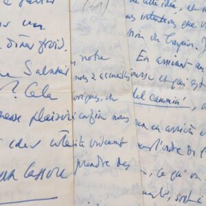 Belle correspondance de 5 lettres de Jean Cassou à son éditeur.