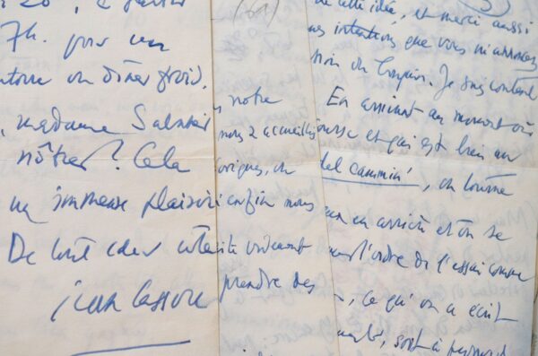 Belle correspondance de 5 lettres de Jean Cassou à son éditeur.