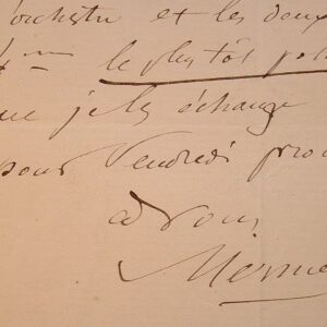 Auguste Mermet écrit à un ami.