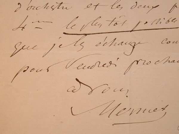 Auguste Mermet écrit à un ami.