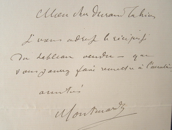 Le peintre Montenard vend une toile.