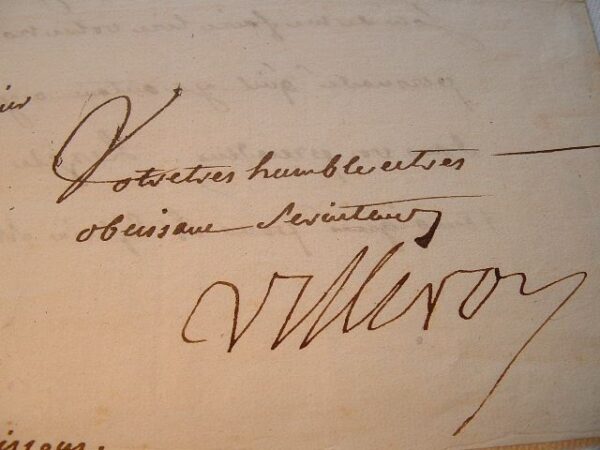 Le Maréchal de Villeroi écrit à l'évêque de Soissons.