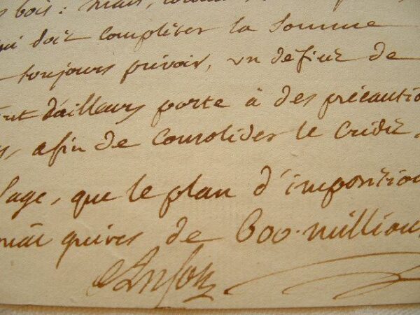 Pierre-Hubert Anson. Lettre au comité des Impositions.