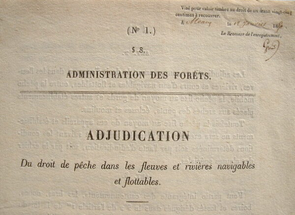 Adjudication du droit de pêche dans les fleuves et rivières.