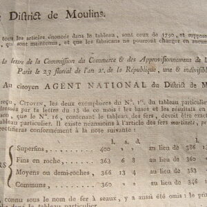 Fixation du prix des fers des forges du Nivernais.