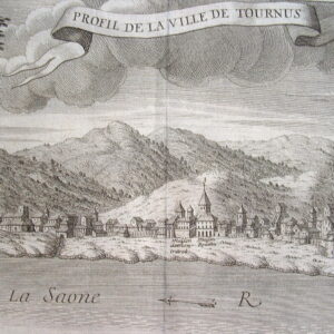 Vue de Tournus au début du XVIIIe siècle.