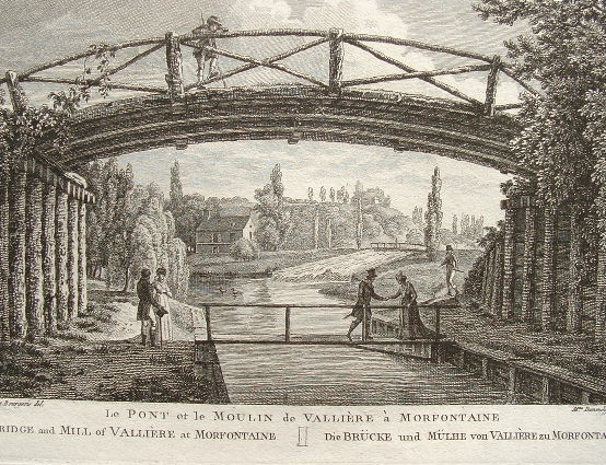 Vues des jardins de Mortefontaine (Oise).