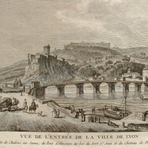 Série de 12 vues animées de Lyon au début du XIXe.