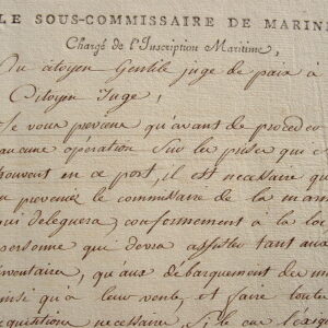 Instructions sur les prises des corsaires en Corse.