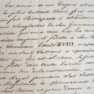 Marseille salue le retour de Louis XVIII.