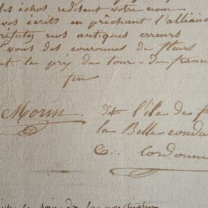 Morin, La Belle éconduite, écrit une chanson.