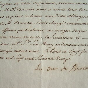 L'abbé de Saint-Pierre de Moissac signe une décharge.