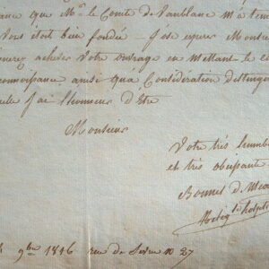 Deux lettres de la religieuse Bonnet de Meautry.