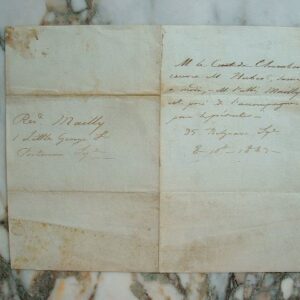 Lettre écrite au nom du Comte de Chambord, d'Angleterre.