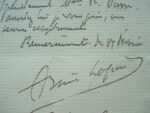 Lettre du véritable Arsène Lupin.