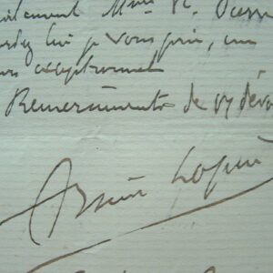 Lettre du véritable Arsène Lupin.