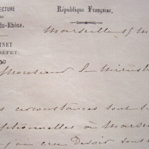 Le préfet face à l'insurrection communaliste de Marseille.
