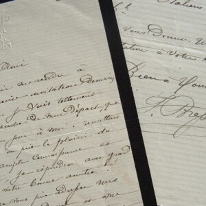 Jules Brasseur écrit à Carmier.