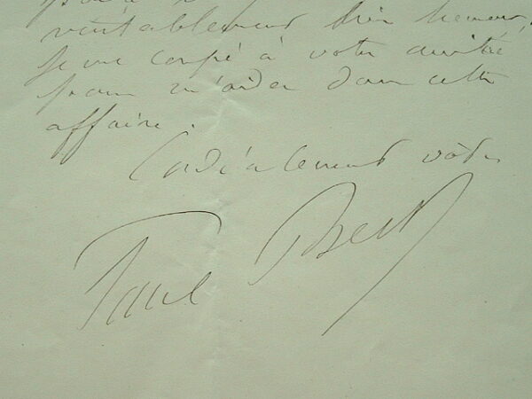 Paul Bert opportuniste.