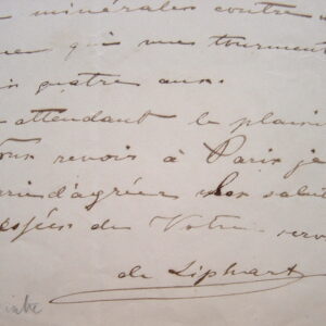 Le peintre von Liphart contraint de retoucher un tableau.