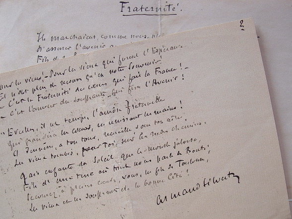 "Fraternité", l'hymne aux travailleurs d'Armand Silvestre.