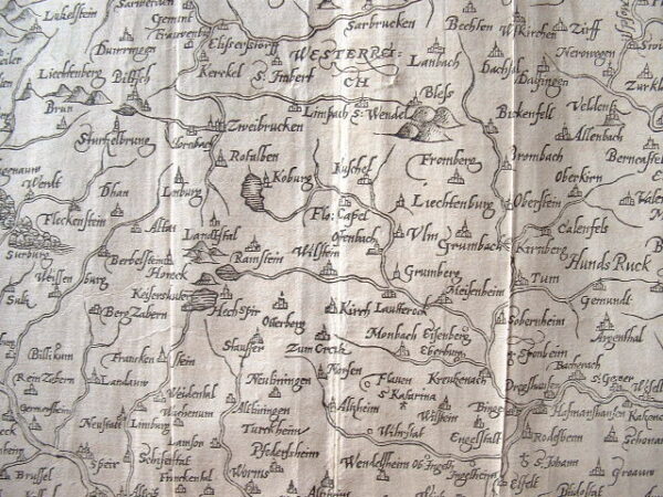 Gravure : vue de la région de Pfaltz (Allemagne).