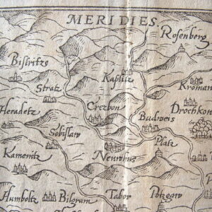 Gravure : carte de la Bohème (République Tchèque).