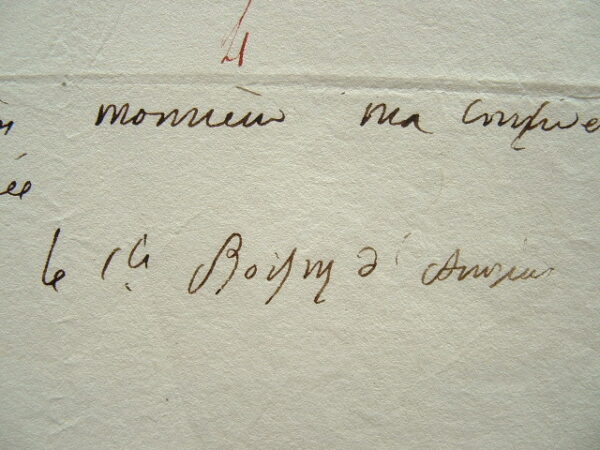 Boissy d'Anglas réclame un paiement en or.