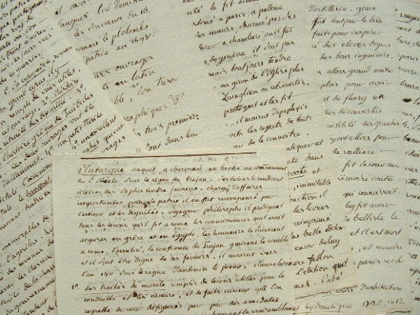 Notes manuscrites du numismate Mory d'Elvange.