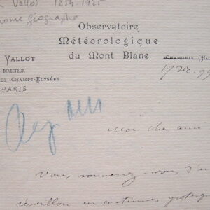 Réveillon costumé pour le glaciologue Joseph Vallot.