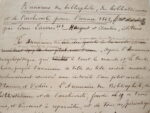 Article manuscrit sur l'Annuaire du bibliophile de 1862.
