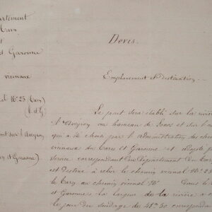 Projet d'un pont monumental à Lexos sur l'Aveyron.