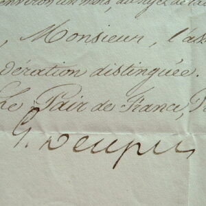 Réponse du préfet de Police Gabriel Delessert