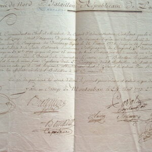 Le Bataillon Républicain de Paris accorde un congé.