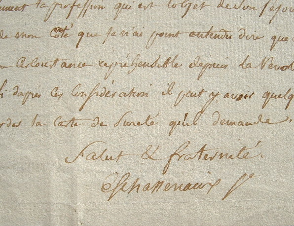 Le conventionnel Eschasseriaux donne son avis.