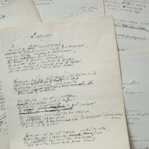 Ensemble de brouillons poétiques et poèmes inédits de Charles Fuster.