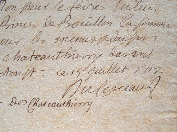 Les frais des Menus plaisirs du duc de Chateau-Thierry.