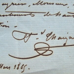 Ferdinand Chaigneau envoie une esquisse de son tableau.