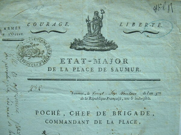 Canclaux et le commandant de Saumur félicitent un zélé républicain.