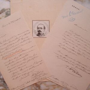 Général Pélissier. Deux lettres et un portrait gravé.