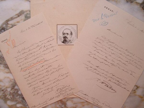 Général Pélissier. Deux lettres et un portrait gravé.