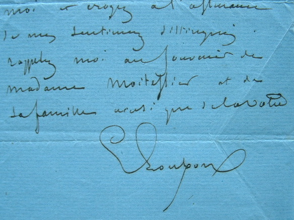 Emile Loubon cherche à placer un tableau.